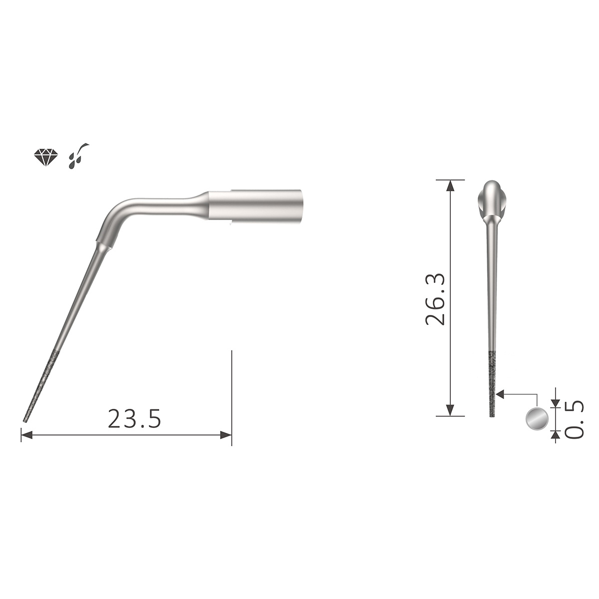 Xpedent Ultraschallspitze sET40D Endo (passend für den Einsatz mit ACTEON/Satelec® Geräten)