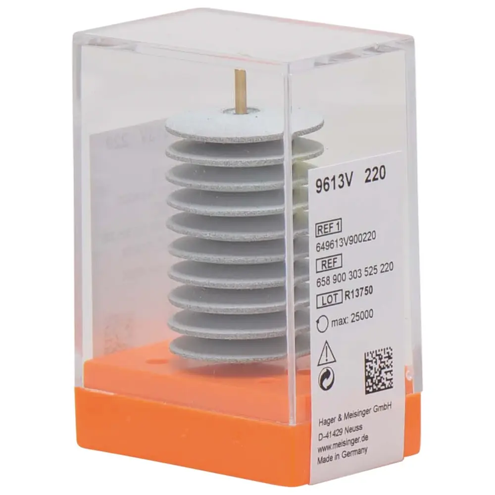 Hager & Meisinger Porzellanpolierer 9613 - Packung 10 Stück unmontiert, grau, Figur 303, 4 mm, ISO 220