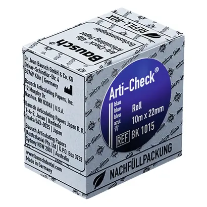Dr. Jean Bausch GmbH & Co.KG Okklusionspapier 40my 22mm blau BK1015 Ro 10m