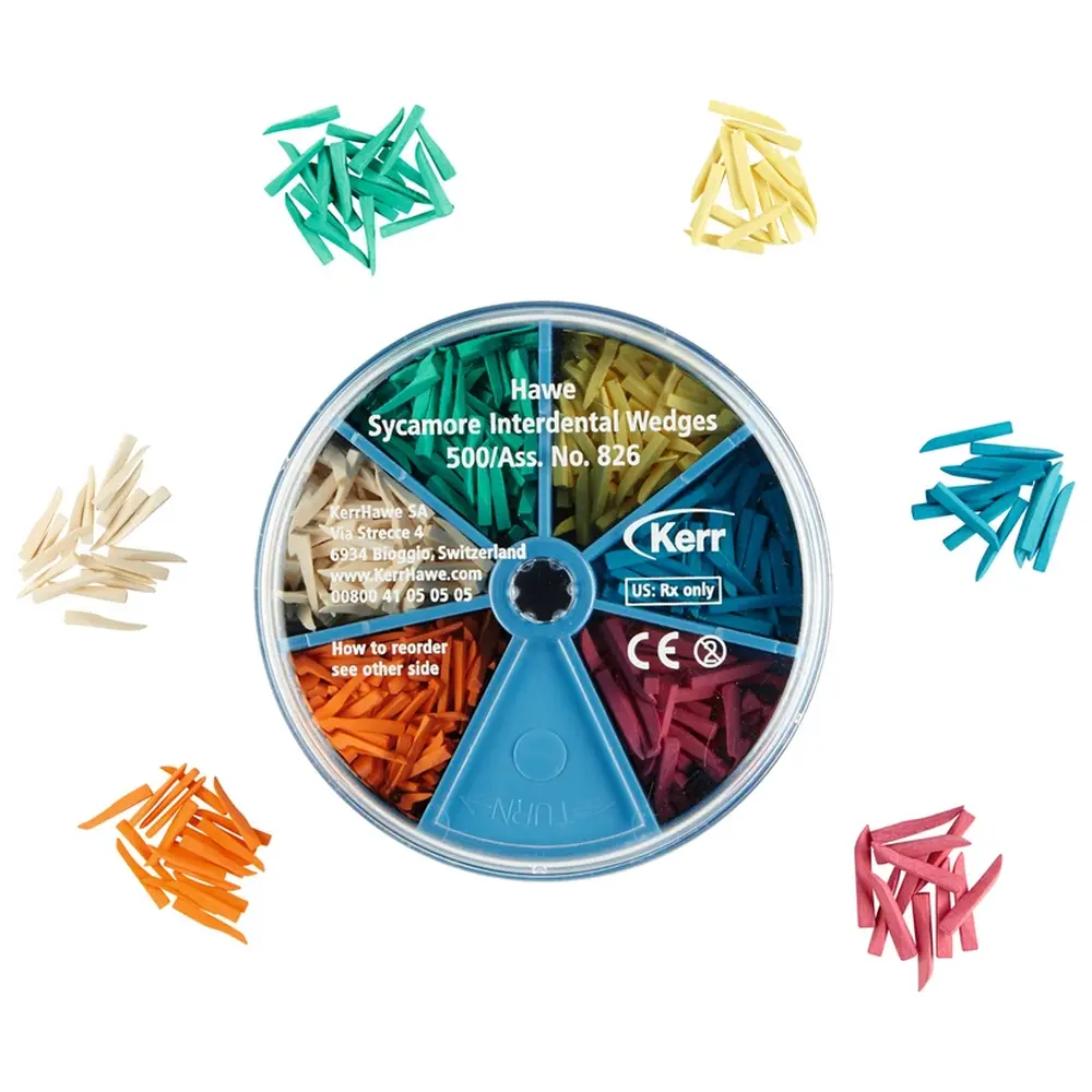Kerr Ahorn-Interdentalkeile - Sortiment 500 Stück im Dispenser