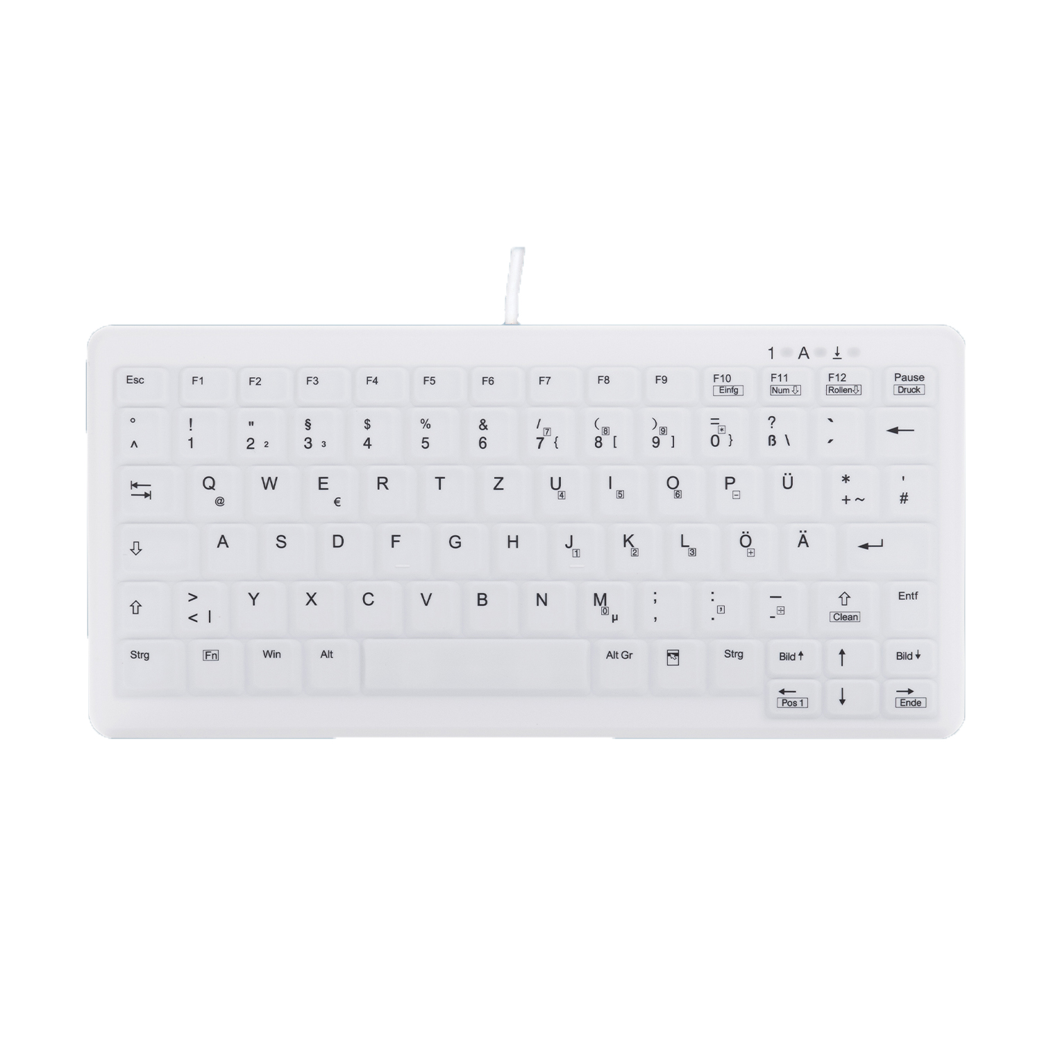 Tastatur Mini Notebook St. Kabel weiß St