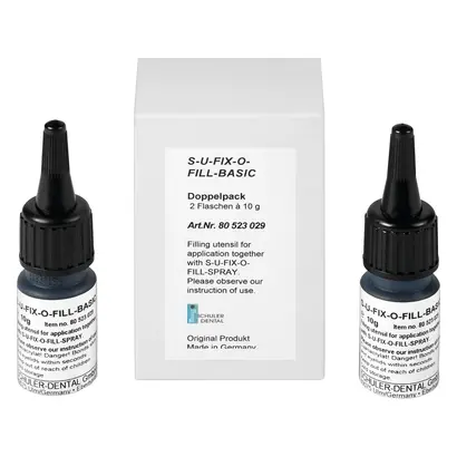 SCHULER-DENTAL S-U-FIX-O-FILL - Packung 2 x 10 g Basismaterial, 1 Füller