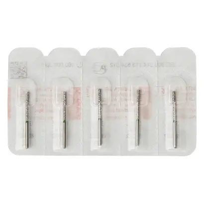 Edenta Diamanten 842 - Packung 5 Stück grün grob, FG, Figur 113 Zylinder flach, 12 mm, ISO 012