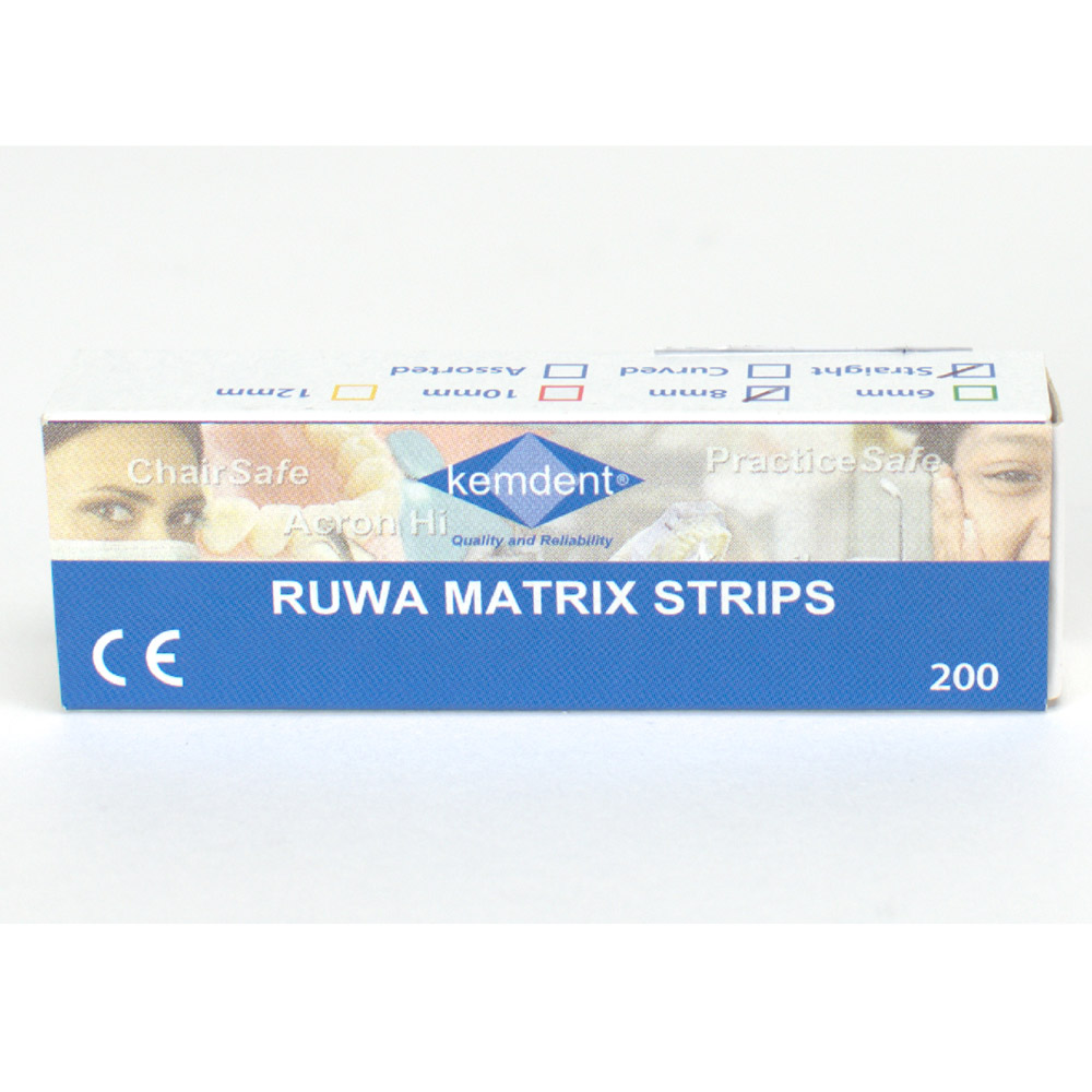 GX02204_Ruwa_Matrix_Strips_8mm_gerade_200St Ruwa Matrix Strips 8mm gerade 200St