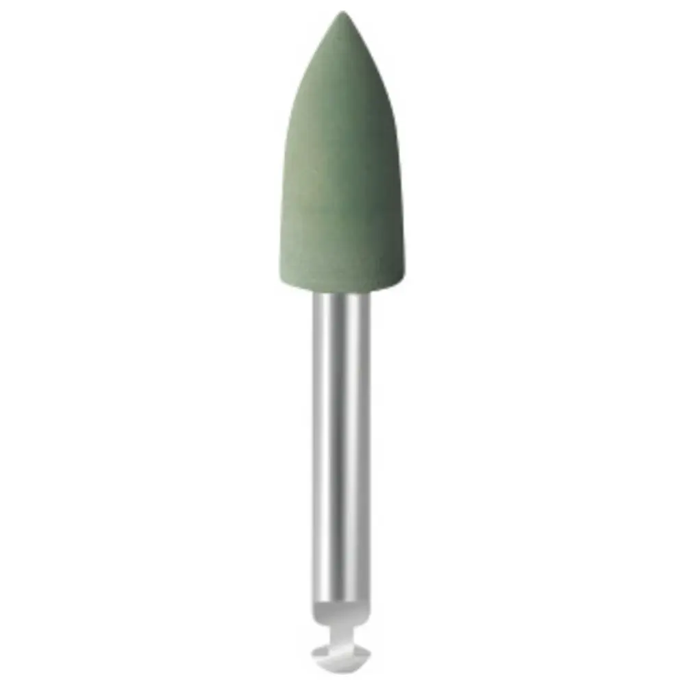 EVE Ernst Vetter EVEFLEX Polierer - Packung 10 Stück grün fein, RA, Figur Flamme, 5 x 10 mm