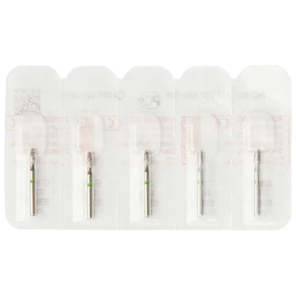 Edenta Diamanten 368 - Packung 5 Stück grün grob, FG, Figur 257 Knospe, 4,5 mm, ISO 018