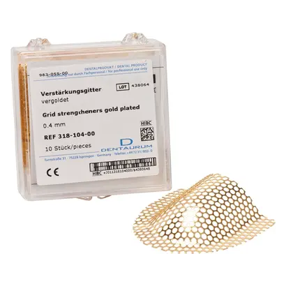 Dentaurum GmbH & Co. KG Verstärkungsgitter vergoldet S0,4mm Pa 10