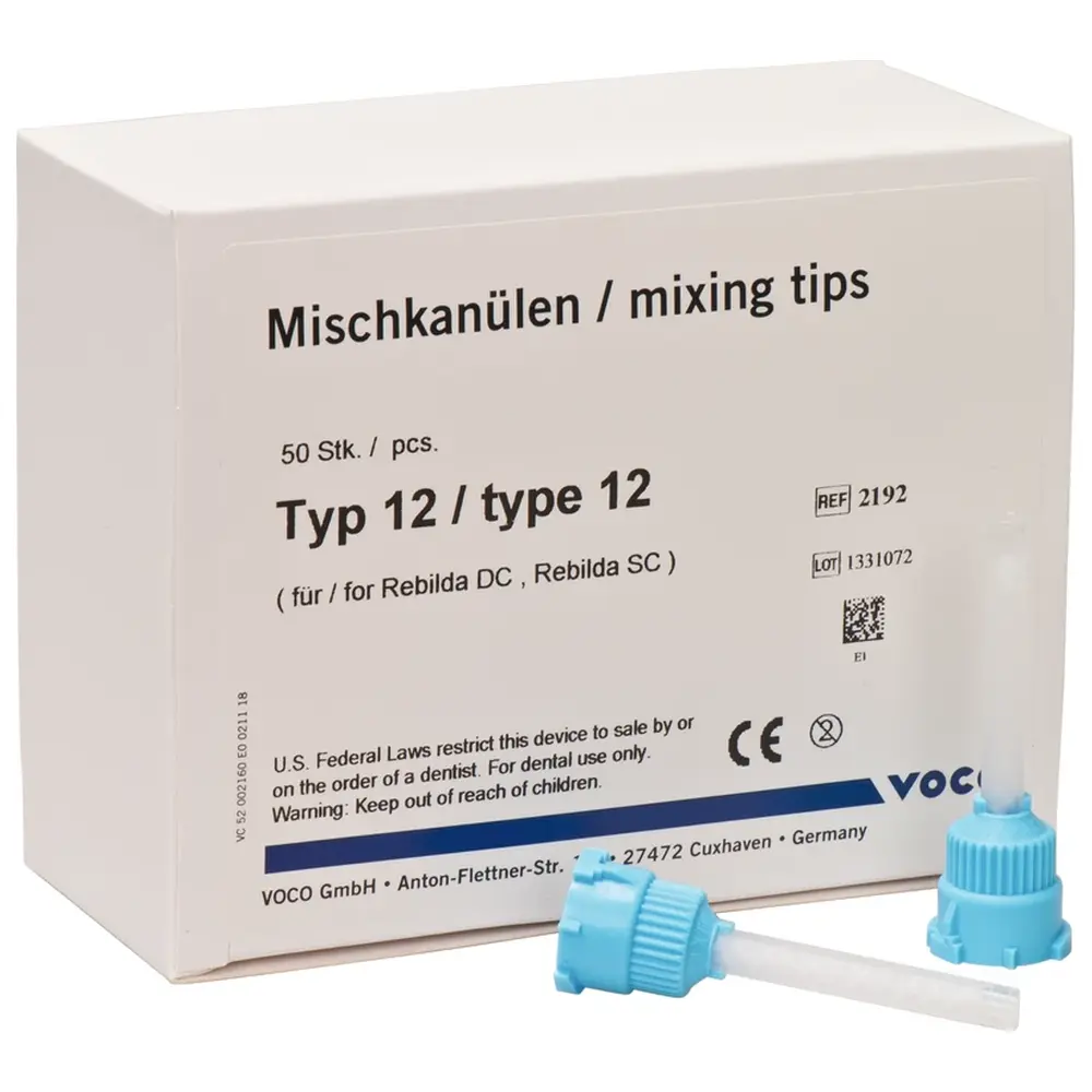 VOCO Mischkanülen Typ 12 - Packung 50 Stück blau, Typ 12