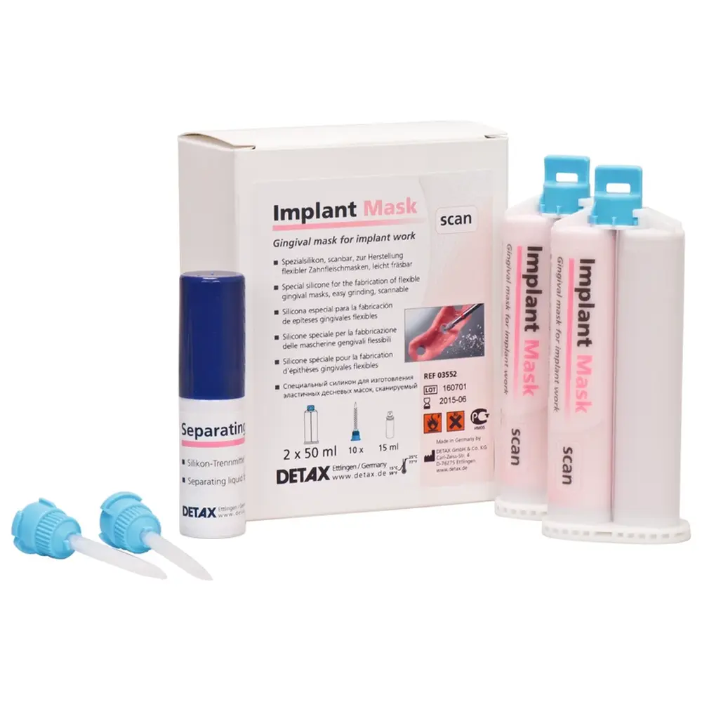 DETAX Implant Mask - Packung 2 x 50 ml Doppelkartusche Implant Mask scan, Zubehör