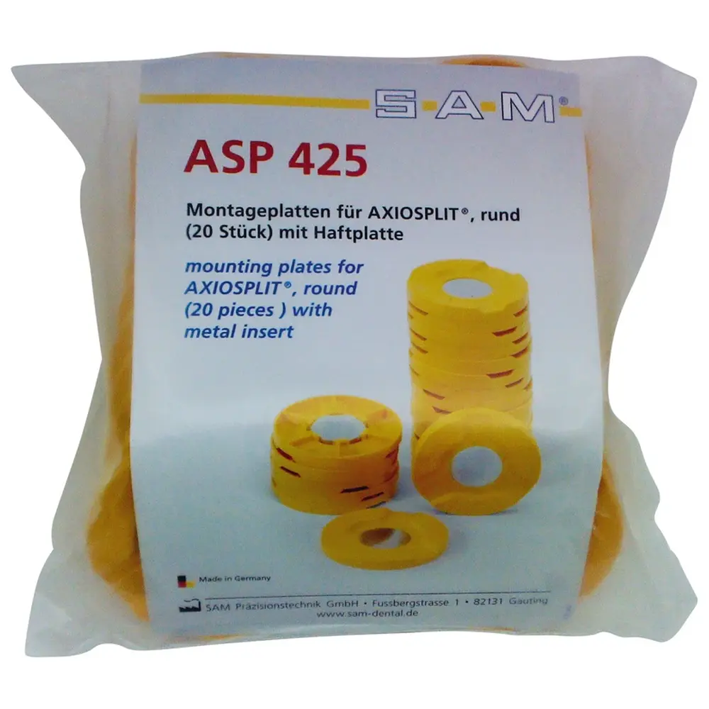 SAM Artikulator Montageplatten - Packung 20 Stück rund, für AXIOSPLIT