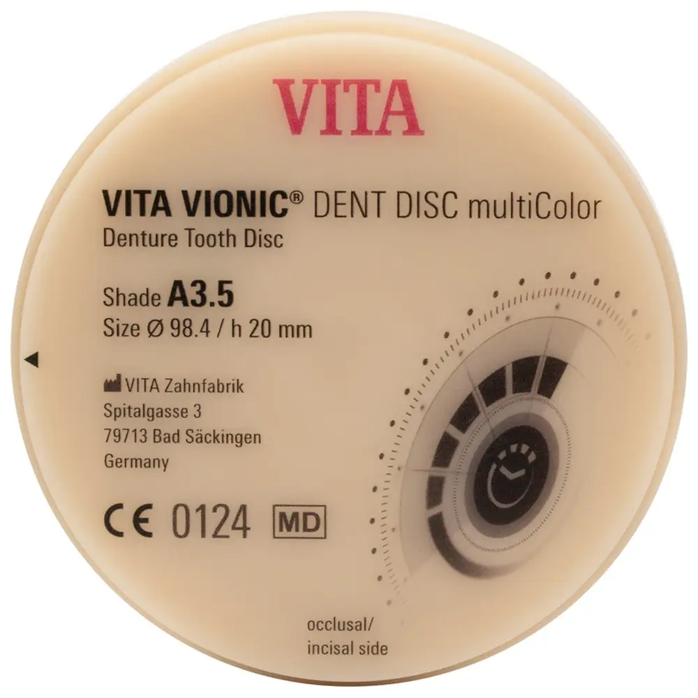 VITA VIONIC® DENT DISC multiColor - Stück Ø 98,4 mm, H 20 mm, A3,5 VITA VIONIC® DENT DISC multiColor - Stück Ø 98,4 mm, H 20 mm, A3,5