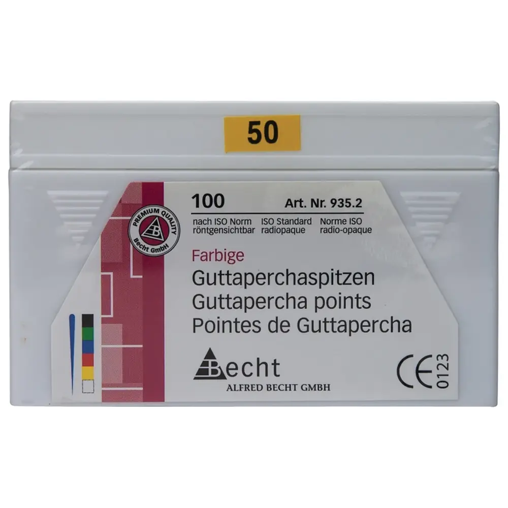 Becht Guttaperchaspitzen farbig - Packung 100 Stück ISO 050