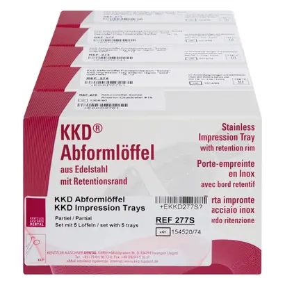 Kentzler-Kaschner KKD® Abformlöffel Abdrucknahme - Satz 5 Stück (Nr. 10, 11, 12, 13, 19), voll