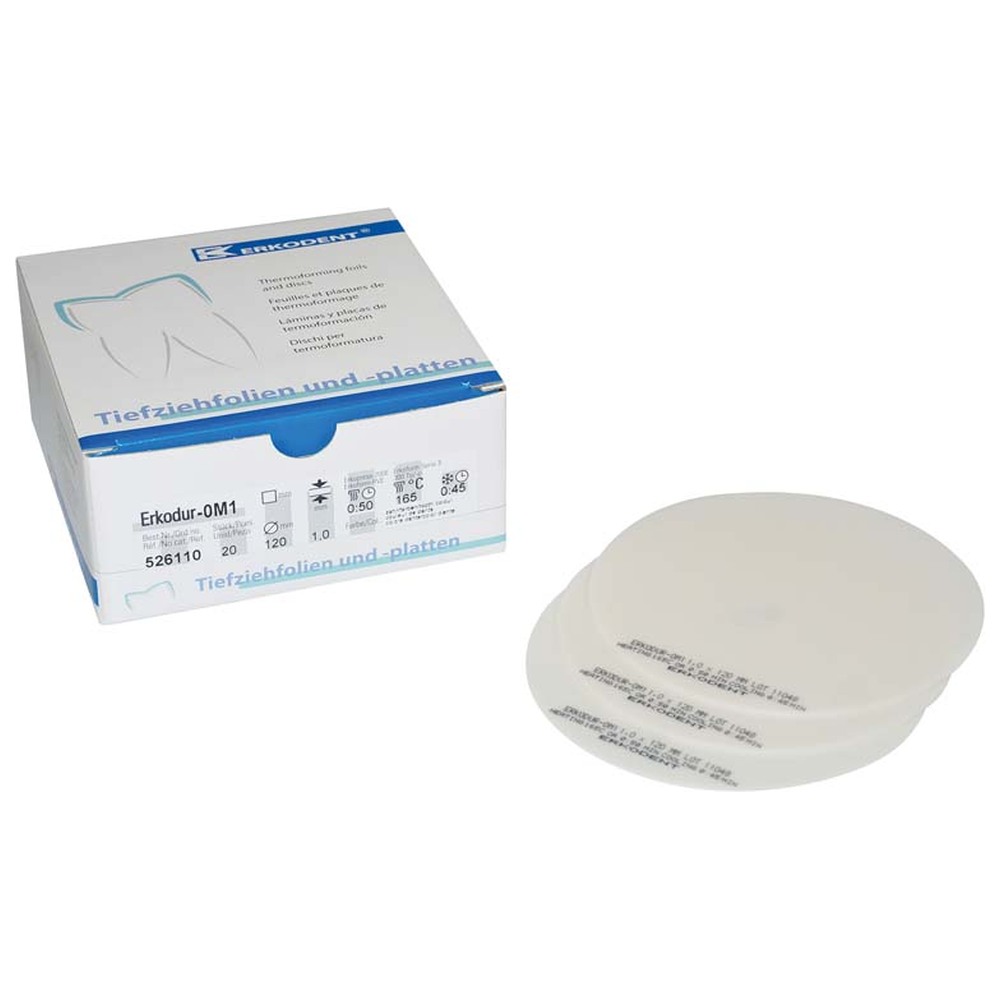 ERKODENT Erkodur-0M1 - Packung 20 Stück, Ø 125 mm, Stärke 1 mm