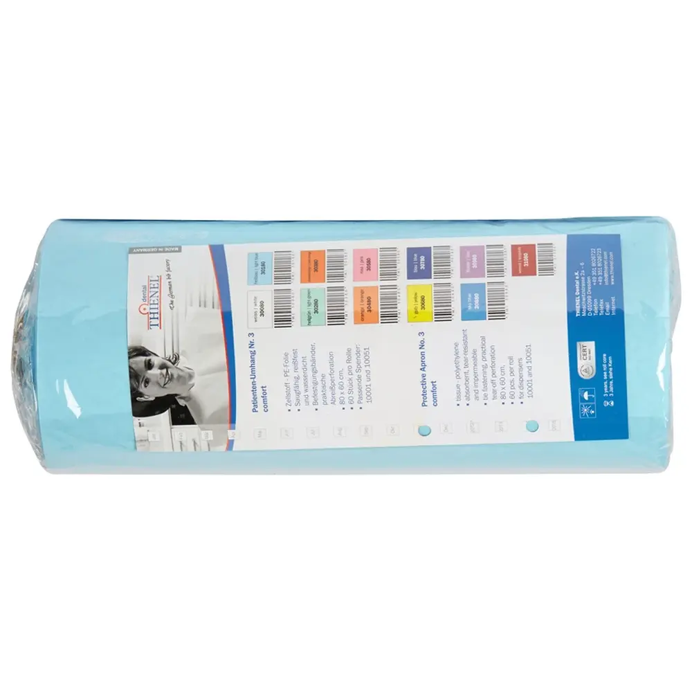 THIENEL Dental Patientenumhang Nr. 3 - Rolle 60 Stück hellblau, 80 x 54 cm