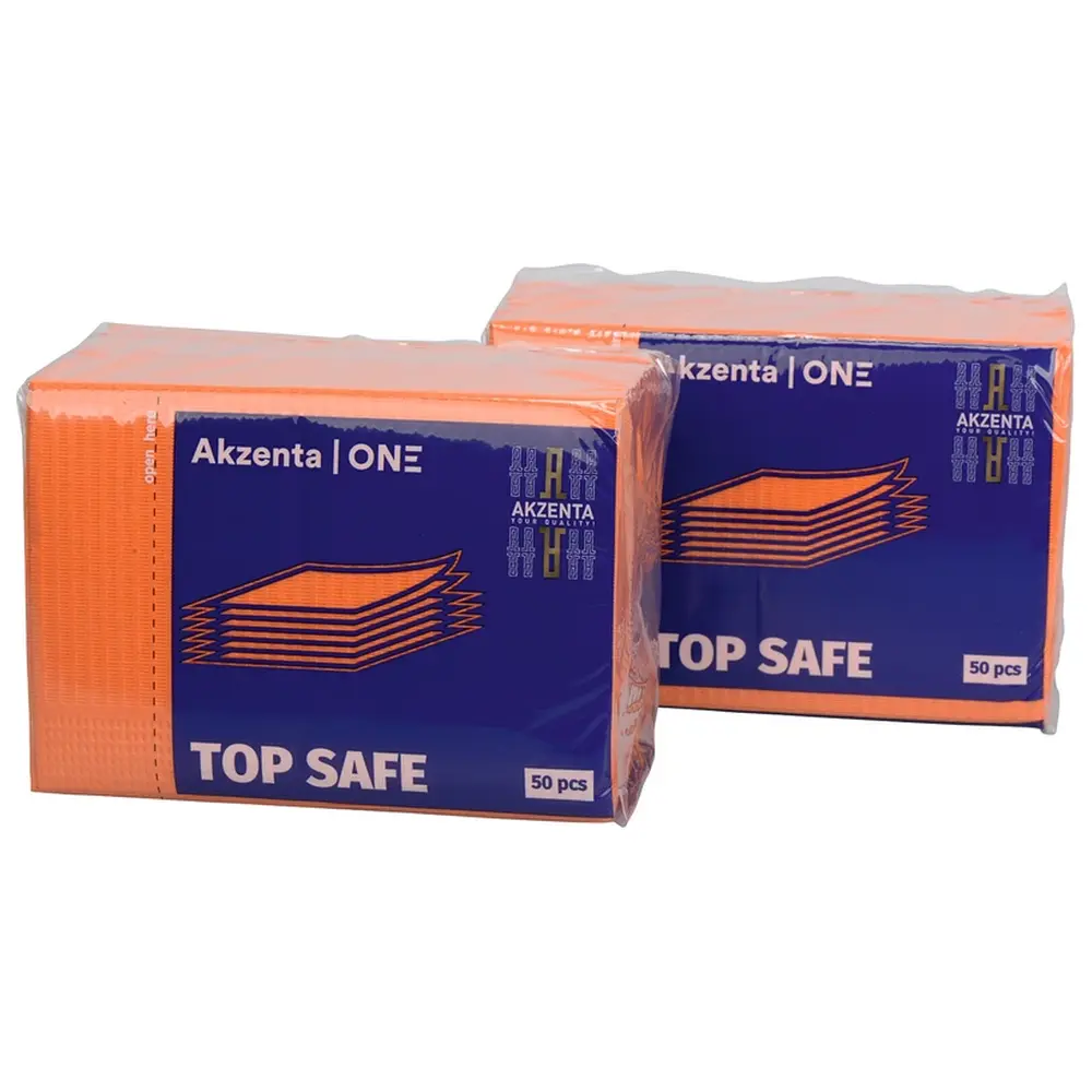 Akzenta TOP SAFE Patientenservietten - Karton 500 Stück orange, 33 x 45 cm, 2-lagig
