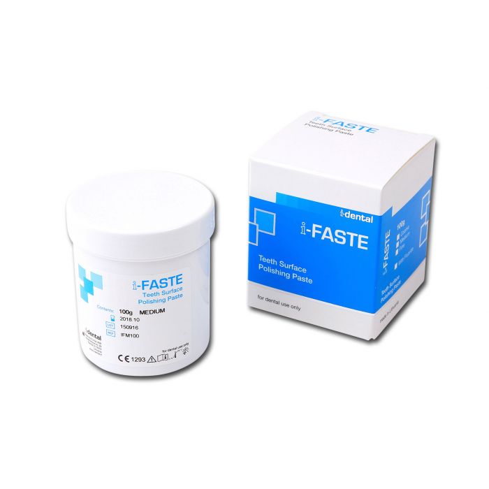 i-FASTE Prophylaxepaste – i-dental, ohne Öl, orange, 340 g, mittlere Konsistenz, für Zahnreinigung und -pflege