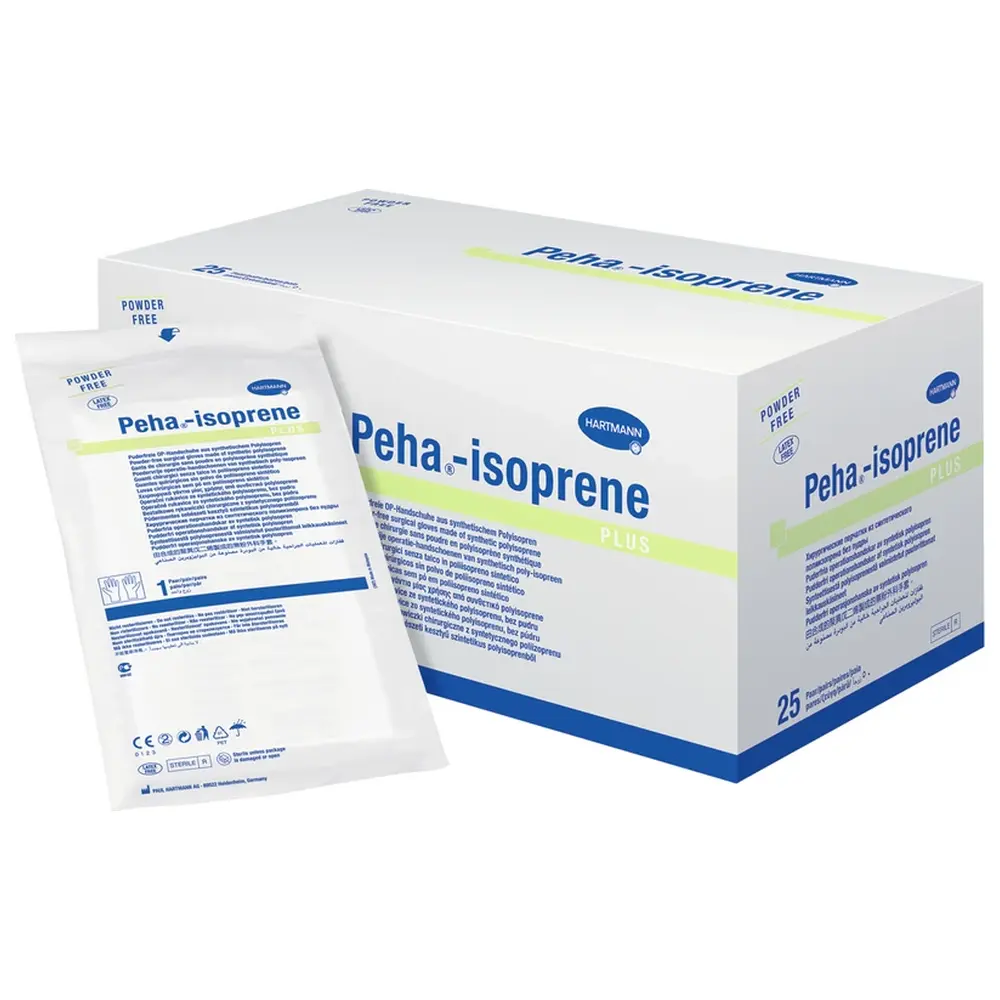 HARTMANN Peha®-isoprene latexfree - Packung 50 Paar puderfrei, weiß, Größe 6,5