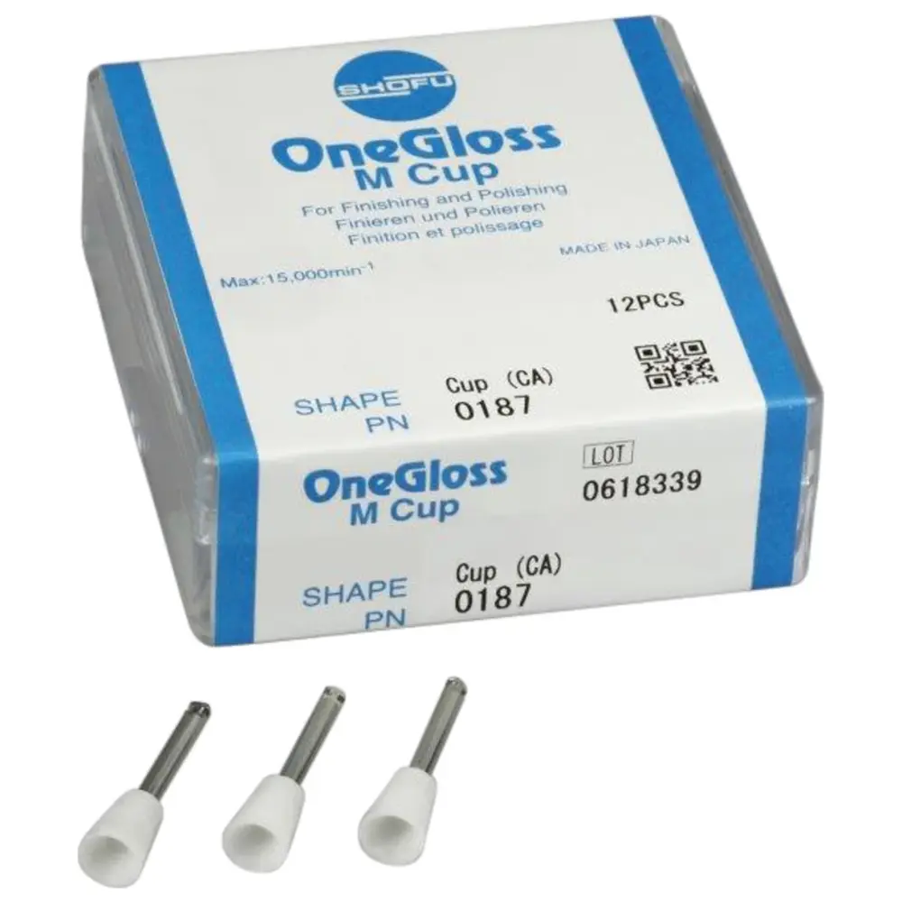 SHOFU OneGloss™ - Packung 12 Polierer M, Kelch, montiert