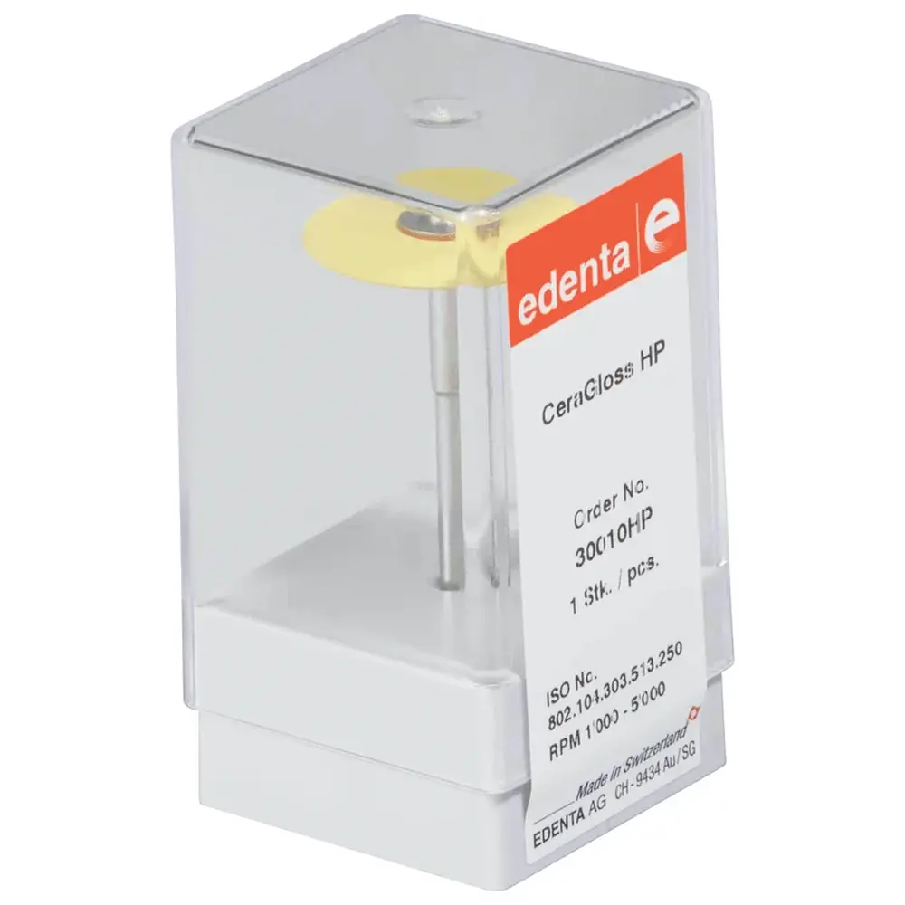 Edenta CeraGloss - Stück gelb superfein, HP, Figur 303, 2 mm, ISO 250