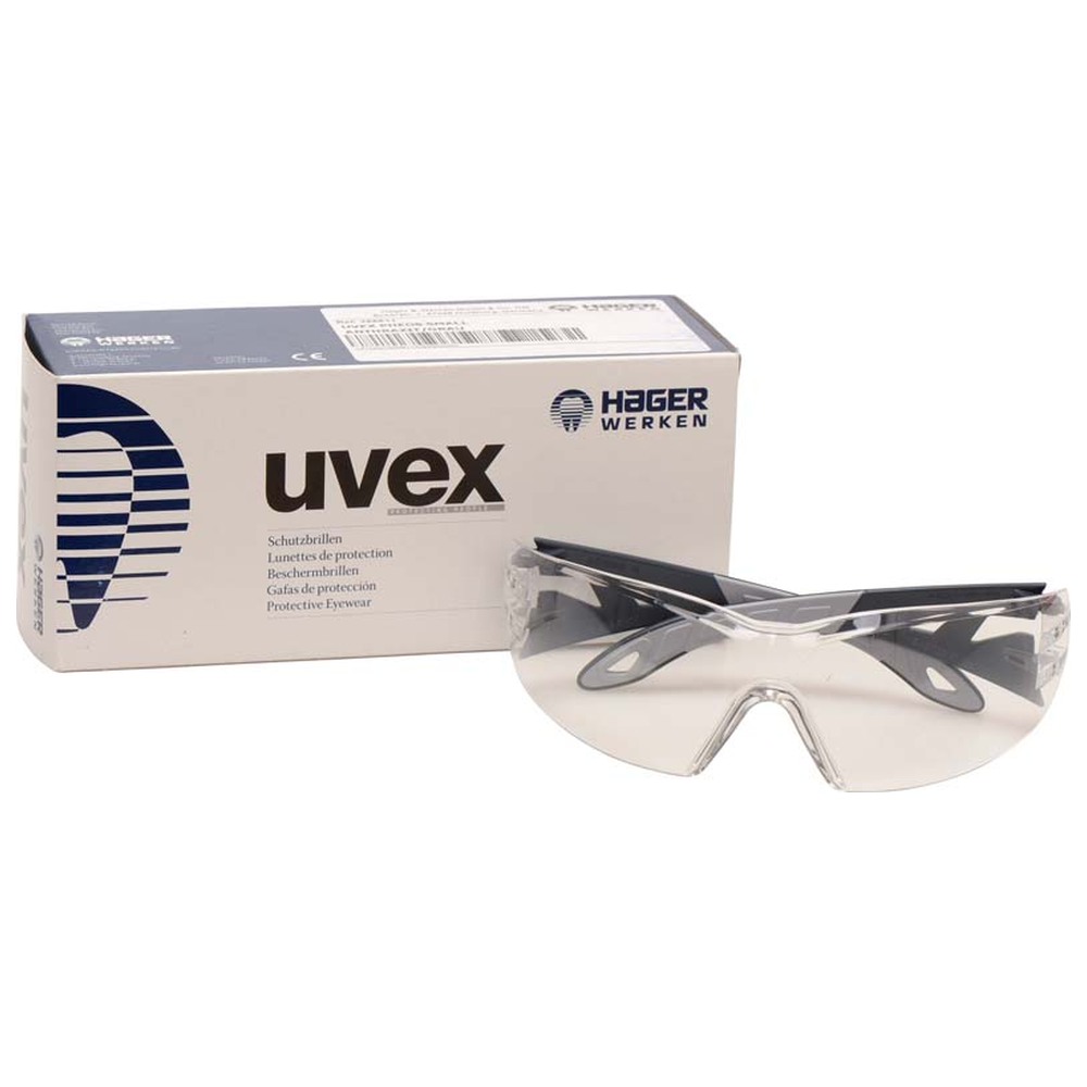 Hager & Werken Hager iSpec® Pure Fit - Stück Brille small, Fassung anthrazit/grau, Scheibe farblos