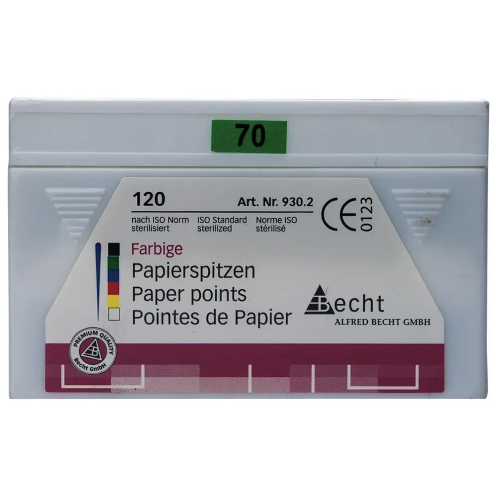 Becht Papierspitzen farbig - Packung 120 Stück ISO 070