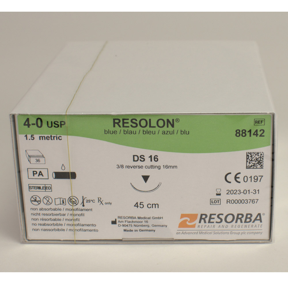 Resolon Monofil blau 4/0 DS16 3Dtz