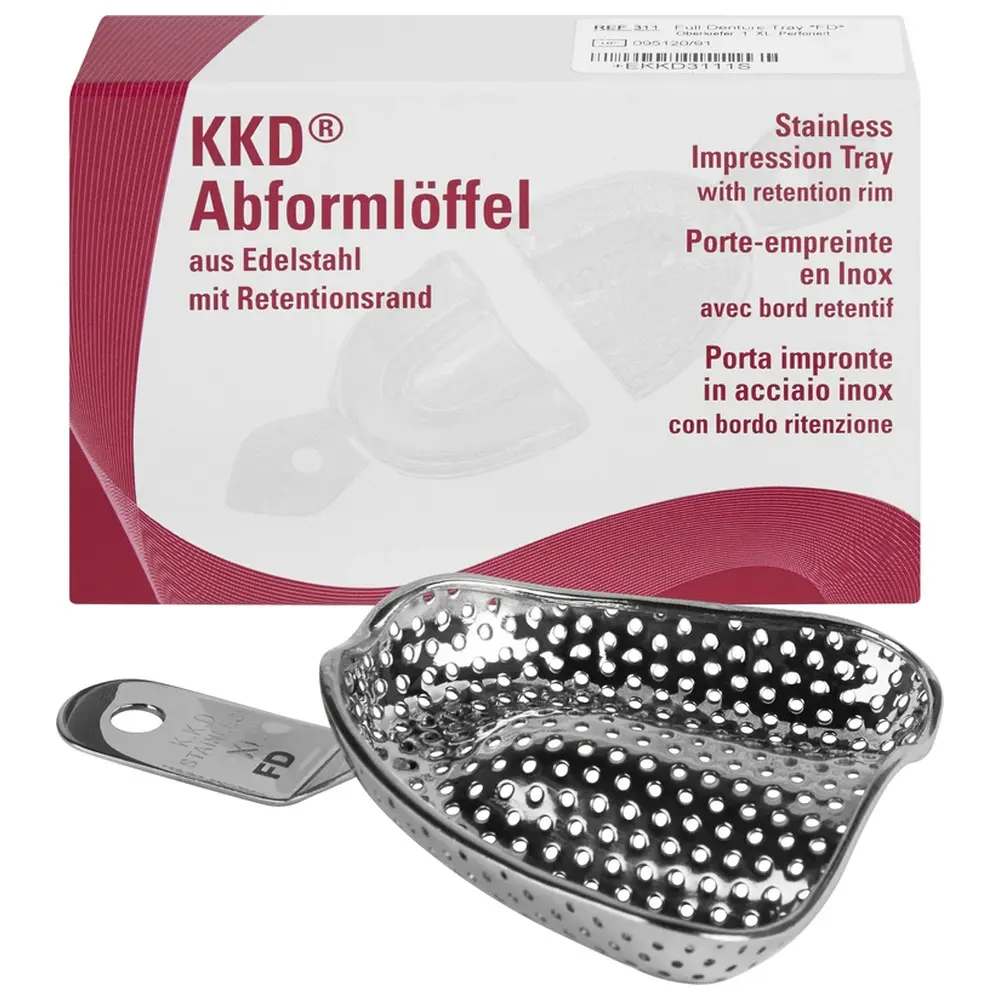 Kentzler-Kaschner KKD® Abformlöffel unbezahnt - Stück OK-1 FDXL, perforiert