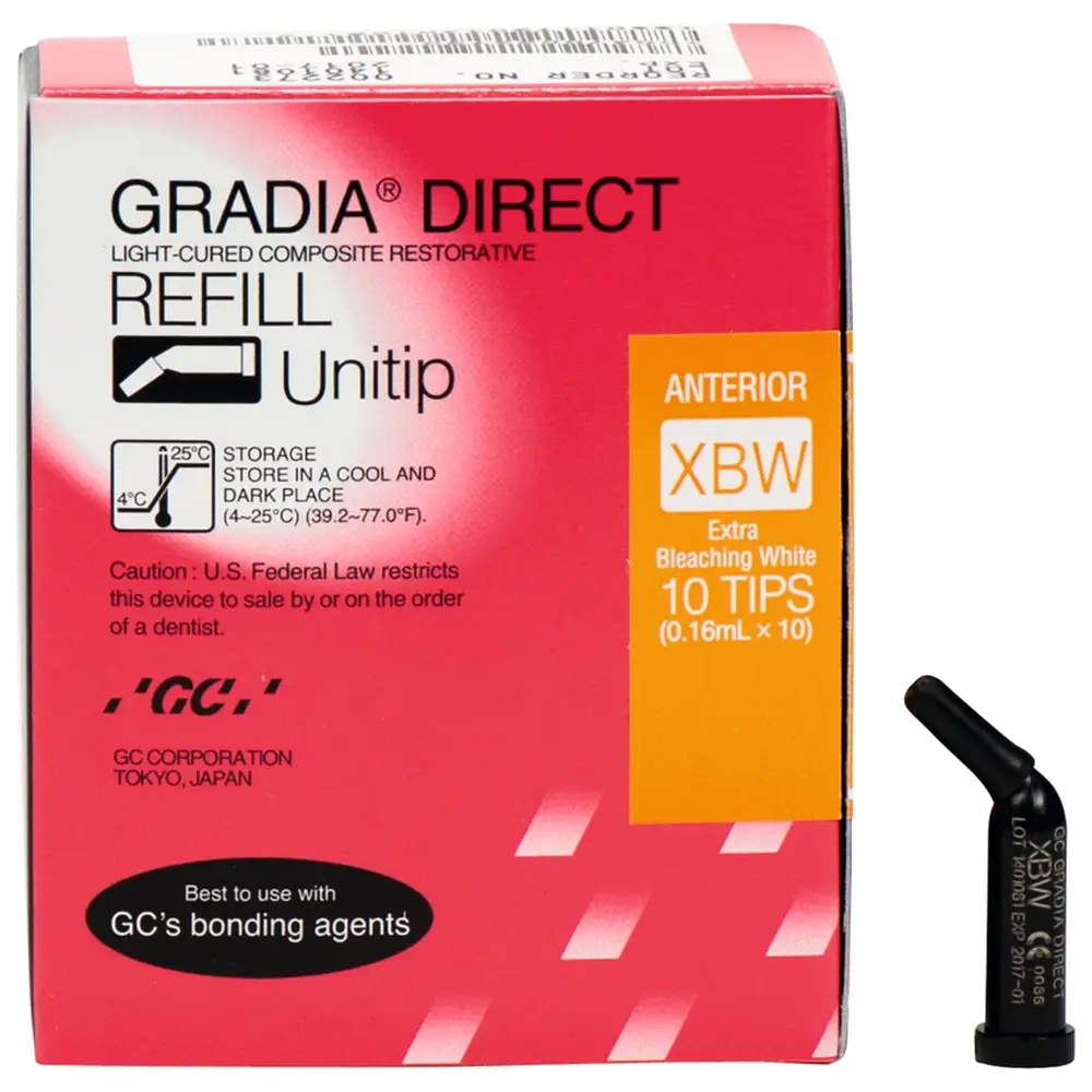 GC GRADIA® DIRECT - Packung 10 x 0,24 g Unitip Anterior XBW