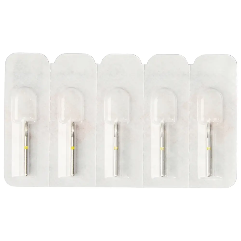 Edenta Diamanten 368 - Packung 5 Stück gelb superfein, FG, Figur 257 Knospe, 3,5 mm, ISO 016