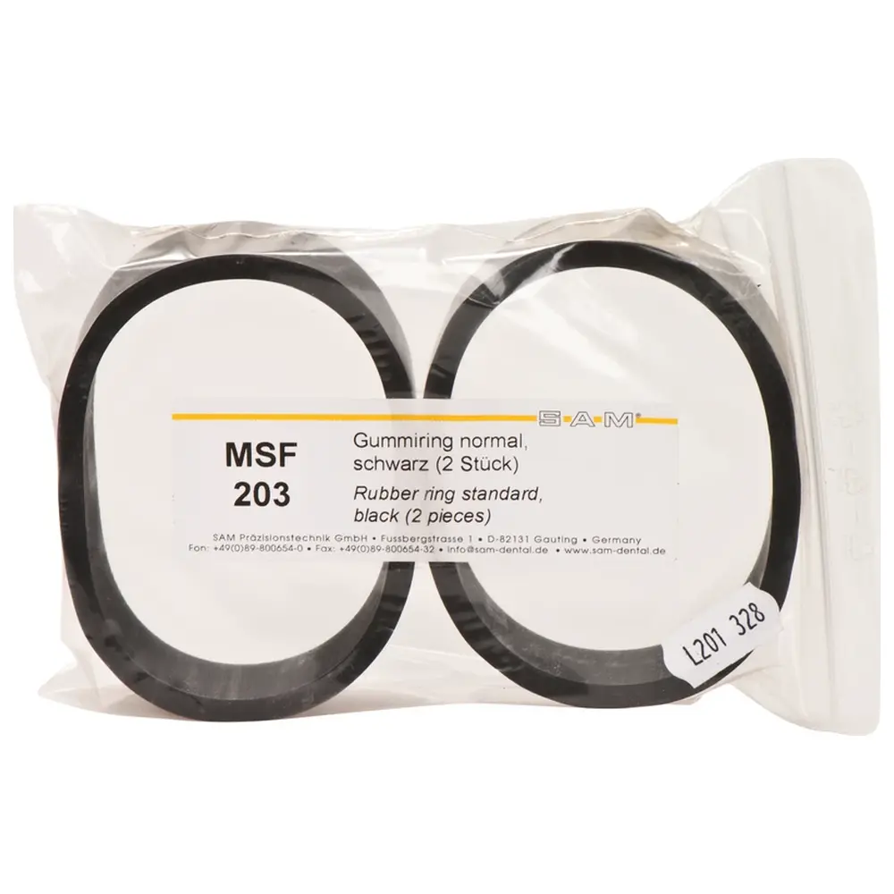 SAM Gummiring - Packung 2 Stück schwarz, normal