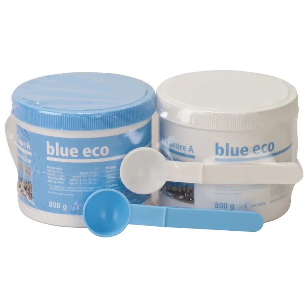 DETAX blue eco - Standardpackung 800 g Base, 800 g Katalysator, 2 Dosierlöffel