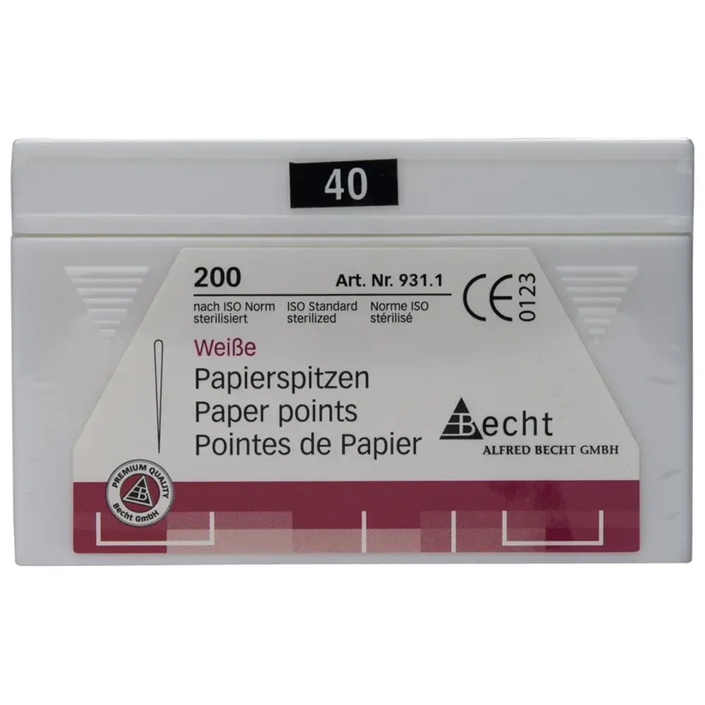 Becht Papierspitzen weiß - Packung 200 Stück ISO 040