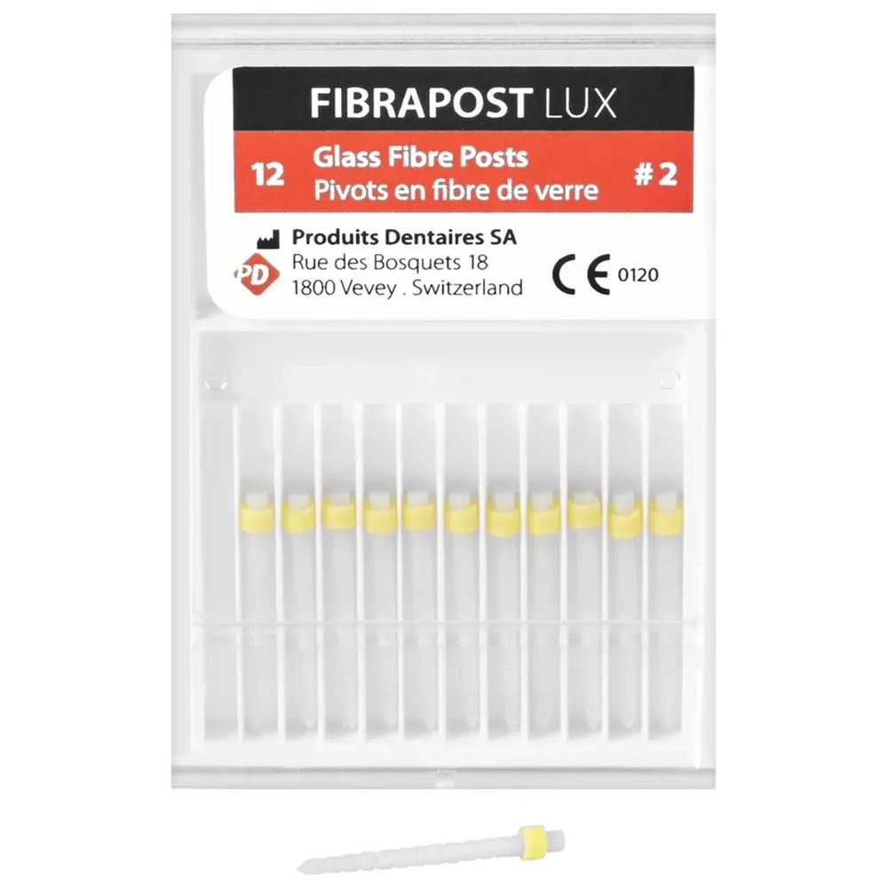 Produits Dentaires FIBRAPOST LUX - Packung 12 Stück Gr. 2