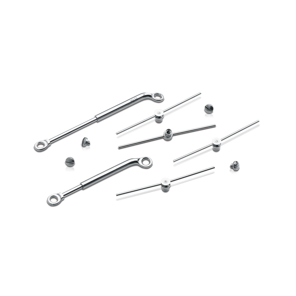 SCHEU-DENTAL Scharnier 44 Kit - Packung 1 Paar Scharniere, 4 Paar Befestigungsteile SCHEU-DENTAL Scharnier 44 Kit - Packung 1 Paar Scharniere, 4 Paar Befestigungsteile