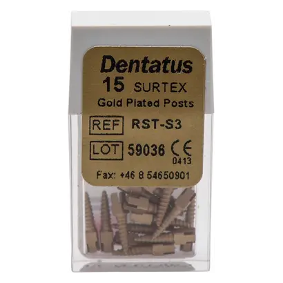 Dentatus AB DEN Surtex Wurzelstift vergoldet S3 Pa 15
