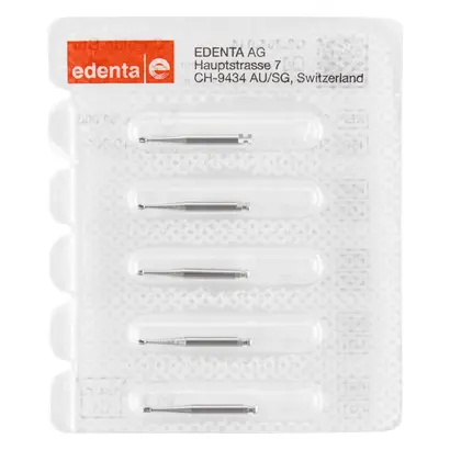 Edenta HM-Bohrer C2 - Packung 5 Stück RA, Figur 010, 1,4 mm, ISO 014