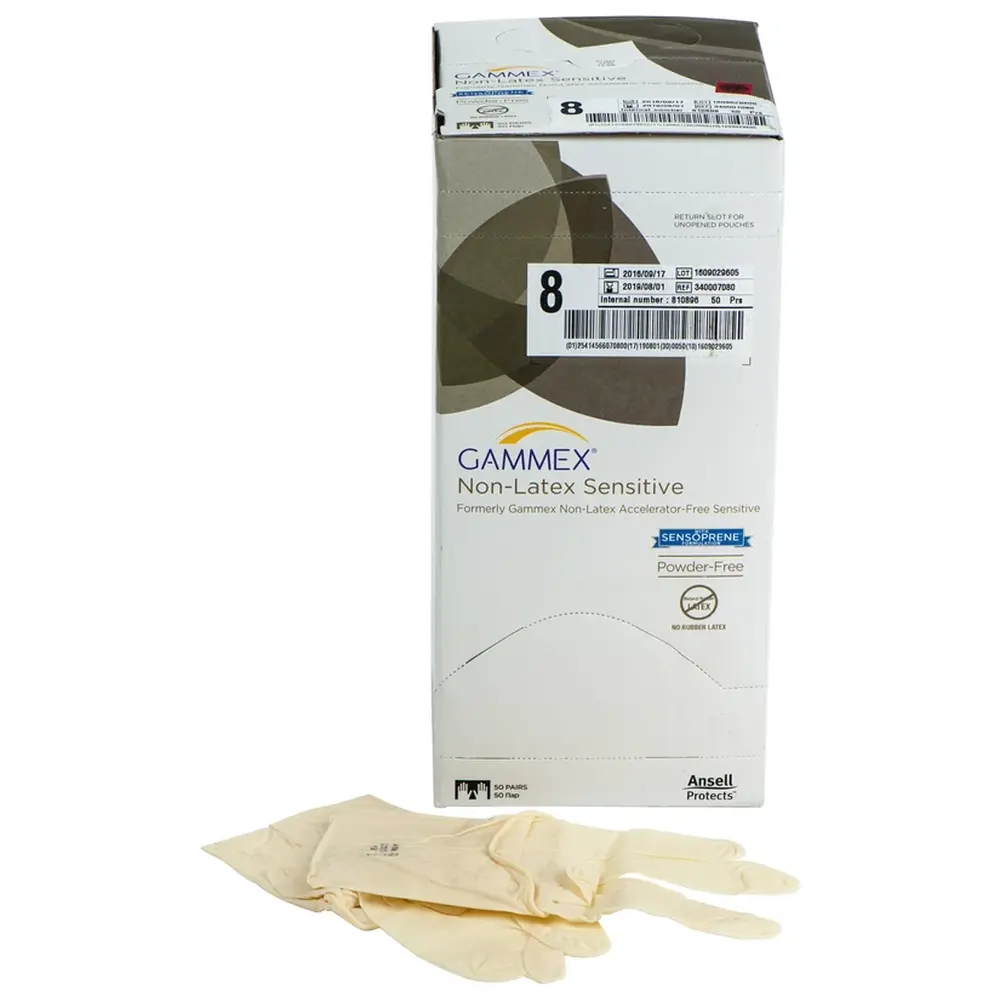Ansell Gammex® Non-Latex Sensitive - Packung 50 Paar puderfrei, natur, Größe 8