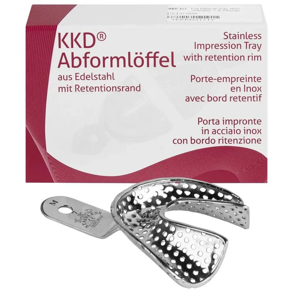 Kentzler-Kaschner KKD® Abformlöffel unbezahnt - Stück UK-7 FDM, perforiert