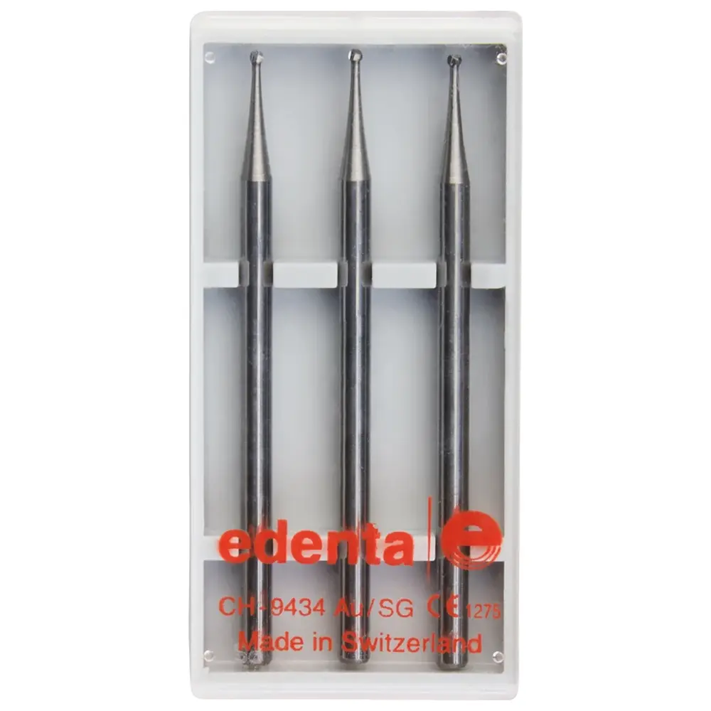Edenta Chirurgie Fräser HM C141 - Packung 3 Stück HP, Figur 001, ISO 010