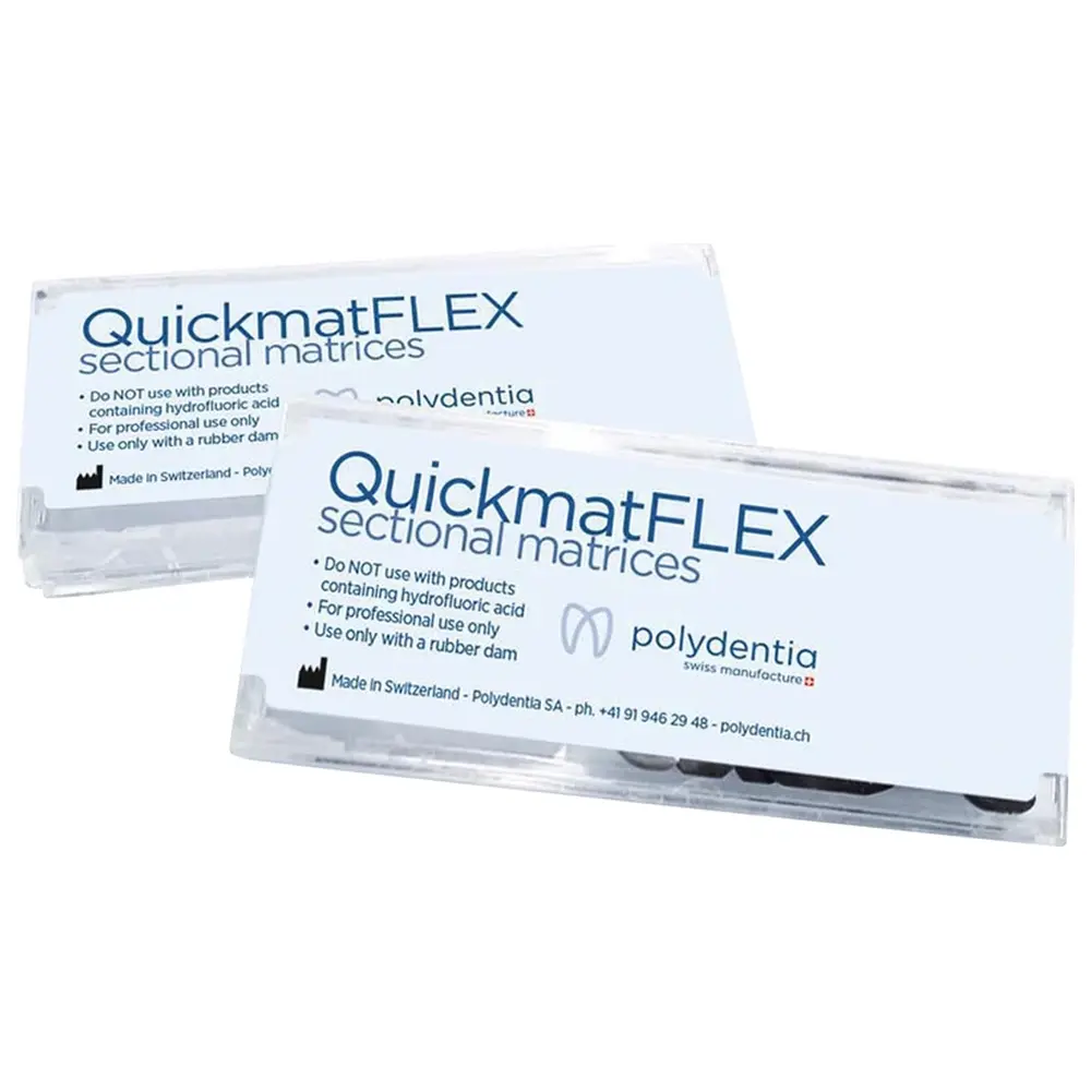 Polydentia SA QuickmatFLEX Teilmatrizen - Packung 100 Stück Höhe 5 mm, Stärke 0,03 mm, Prämolar