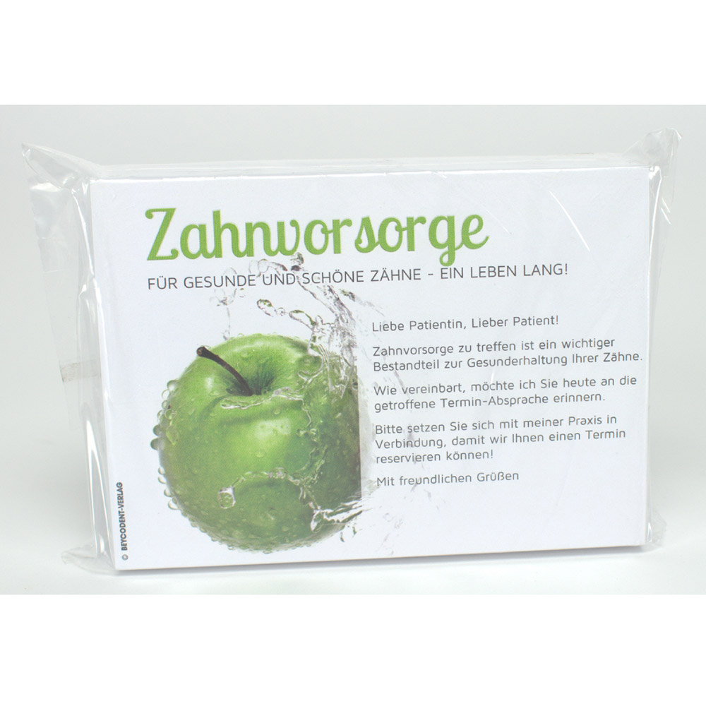 Zahnvorsorge-Karte Motiv Äpfel 100St