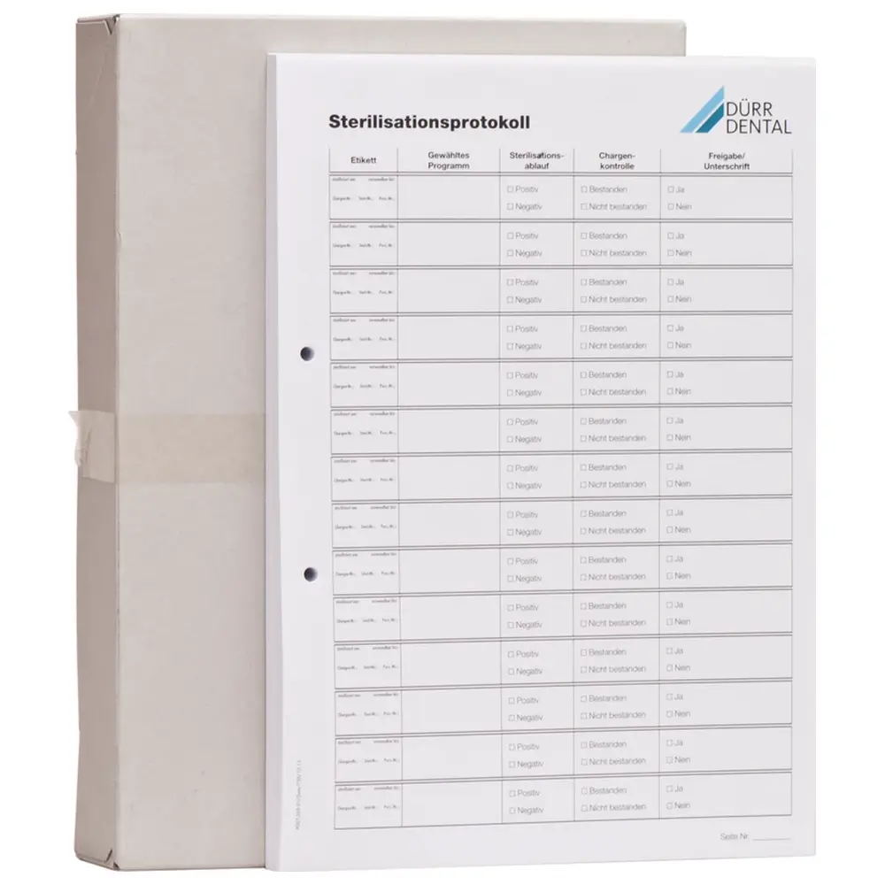 Dürr Dental Hygoprint - Packung 5 Block Sterilisationsprotokoll