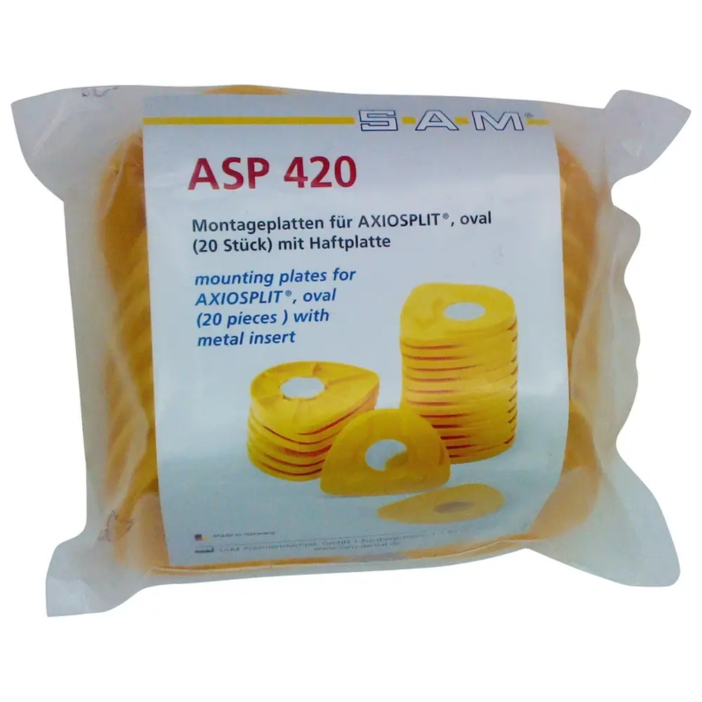 SAM Artikulator Montageplatten - Packung 20 Stück oval, AXIOSPLIT
