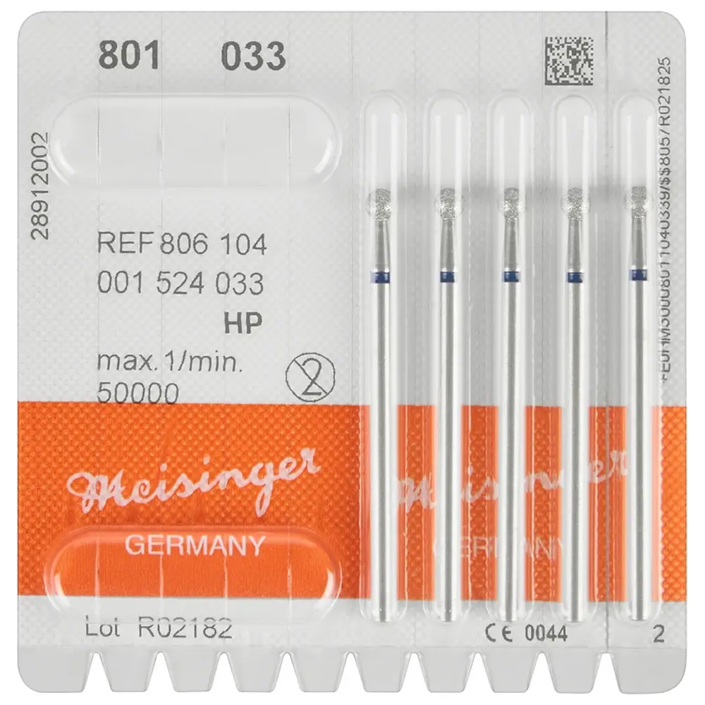 Hager & Meisinger Diamanten 801 - Packung 5 Stück blau mittel, HP, Figur 001 Rund, ISO 033