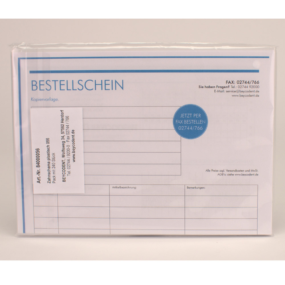 GX06093_Zahnschema_plastisch_84000056_240St Zahnschema plastisch 84000056 240St