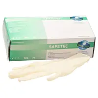Unigloves SAFETEC® - Packung 100 Stück puderfrei, naturlatex, M