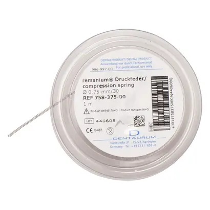 Dentaurum GmbH & Co. KG remanium Druckfeder D0,75mm Ro 1m Dentaurum GmbH & Co. KG remanium Druckfeder D0,75mm Ro 1m