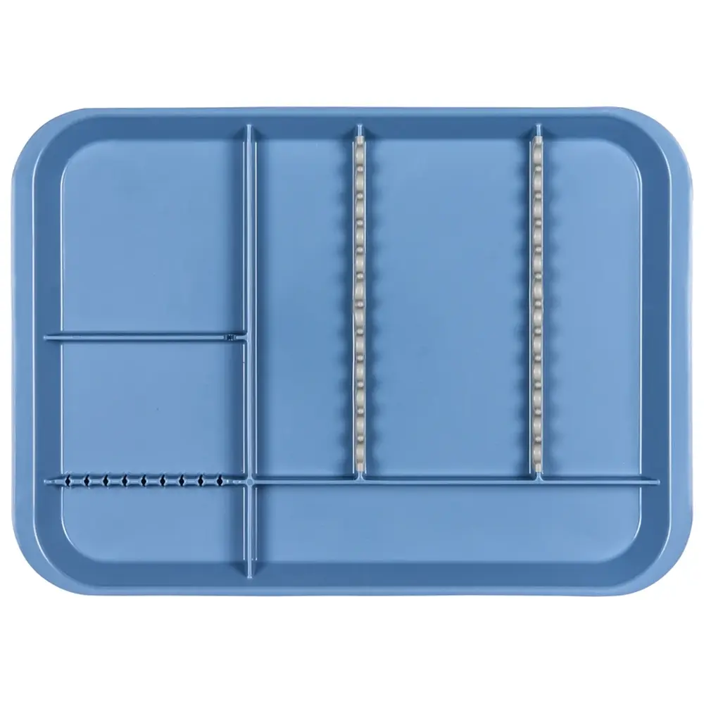 Medicom B-Lok Tray - Stück Tray 34 x 24,5 x 2,2 cm, mit Einteilung blau