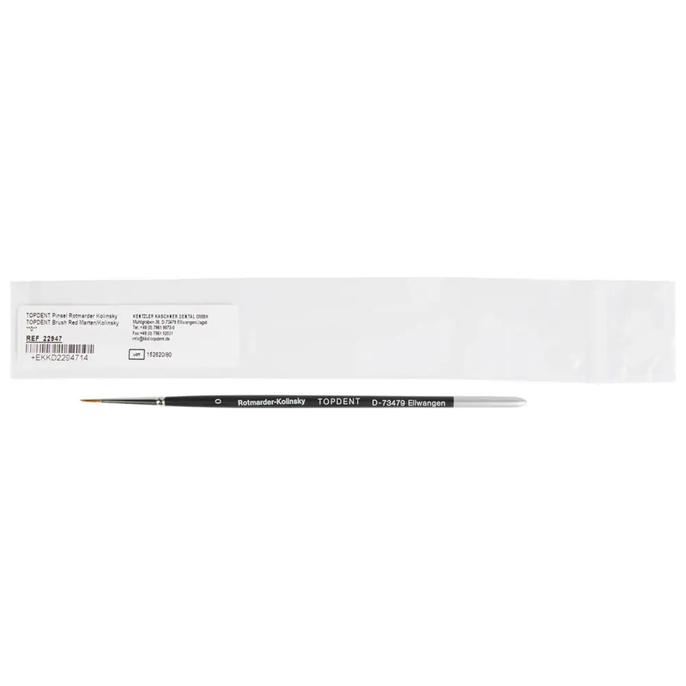 117301_TOPDENT_Pinsel_Rotmarder_Kolinsky__Stueck_Nr_0 Kentzler-Kaschner TOPDENT Pinsel Rotmarder Kolinsky - Stück Nr. 0